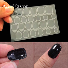 Addfavor 5sheet/Lot False Nail Tips Fingernail Art Extension Transparent Double Sided Adhesive Tapes Stickers Manicure Tools 2024 - buy cheap