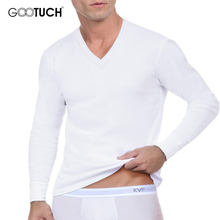 Men Cotton Undershirt Long Sleeve Thermal Underwear Tops Mens Bodysuit Basic Tops Comfortable V Neck Plus Size Undershirts 2574 2024 - buy cheap