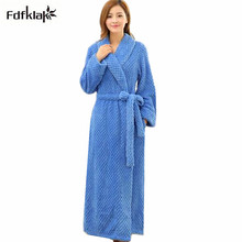 Winter Coral fleece bathrobe women Dressing gowns for women thickening warm robes sleep & lounge wear bathrobes Q764 2024 - buy cheap