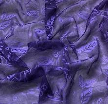 Hilo de crepé Flocado de Super hermosa, tela de hilo superinmortal plegable, púrpura, estéreo, en relieve, flor, Halo-teñido, Para Chi, nuevo 2024 - compra barato