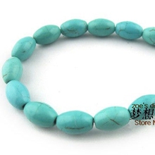 12*8MM 64Pcs/Pack Rice Blue Natural Jewellery Loose Strand Semi-precious Stone Bead Jewelry Beads 2024 - buy cheap