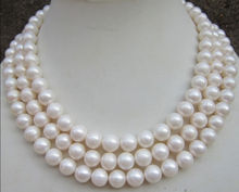 New 9-10MM AAA Round South Sea White Pearl Beads Necklace DIY Pearl Jewelry Rope Chain Necklace Natural Stone Women Girls Gifts 2024 - buy cheap