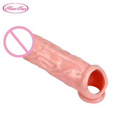 Man Nuo Penis Extender Dildo Realistic Condoms for Men Penis Sleeve Reusable Condoms   Product Penis Ring CockSex Toys condones 2024 - buy cheap
