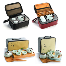 Outdoor Travel Tea Set Portable Chinese Kung Fu Tea Mug Beautiful and easy teapot kettle,Ceramic Portable Teaset Gaiwan 2024 - buy cheap