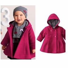 Casaco de bebê recém-nascido vermelho meninas trincheira casaco com capuz vestido quente inverno roupas da menina poncho meninas outerwear manto 2024 - compre barato