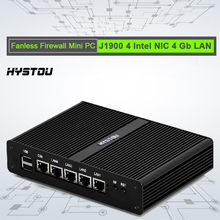 Hystou-miniordenador de escritorio sin ventilador, FireWall pfSense 4 Lan, Windows 10 Bay Trail J1900, cuatro núcleos, Barebone J1900, Router 1 VGA 2024 - compra barato