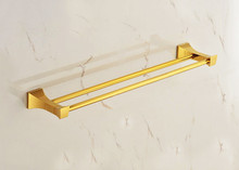 Bath Towel Rack,Bathroom Accessories Brass golden Finished Towel Bar,double Towel Holder GB007a 2024 - buy cheap