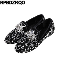 Loafers Large Size Crystal Diamond Suede Flats Genuine Leather Designer Shoes Women Luxury 2021 Ladies High Quality Rhinestone 2024 - buy cheap