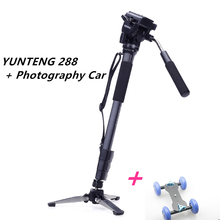 Yunteng-tripé monopé para câmera automotiva, 288 +, fotografia, rotação 360 graus, telescópica, 1/4 '', parafuso para sony canon, nikon 2024 - compre barato