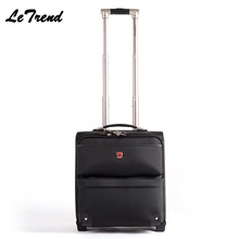 LeTrend 16 Business Oxford Travel Multi-function Luggage Trolley Men Large Capacity Travel Fixed Casters Rolling Luggage 2024 - buy cheap