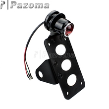 PAZOMA Motorcycle Black Side Mount Tail Light Registration Plate Holder License Plate Bracket For CB750 Bobber Chopper 2024 - buy cheap