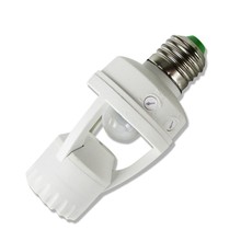 Lamp E27 Base PIR Motion Sensor Lamp Holder 360 Degree 60W IR infrared Human E27 Plug Socket Switch Base For LED Light Bulb 2024 - buy cheap