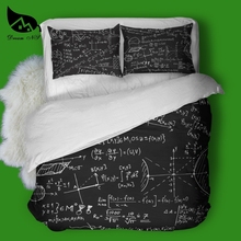 Dream NS 3D effect prints Duvet Set Mathematical Formula Algebraic Equation Black Bedclothes Pillowcase Customized Home Textiles 2024 - buy cheap