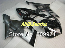 Kit de carenado negro de ABS y plata para SUZUKI, molde de inyección de carenados + regalos para GSXR1000 2003 2004 GSX-R1000 GSXR1000 K3 03 04 2024 - compra barato