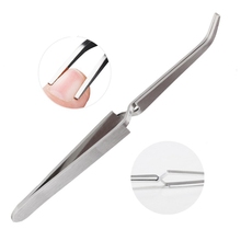 1Pc Nail Art Shaping Tweezers Stainless Steel Multi-Function Clip Tip Manicure UV Gel Acrylic C Curve Nippers Nail Art Tool NT01 2024 - buy cheap