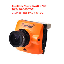 RunCam Micro Swift 3 V2 600TVL CCD DC5-36V mini FPV camera with 2.1mm lens PAL / NTSC OSD Configuration for FPV racing drone kit 2024 - buy cheap