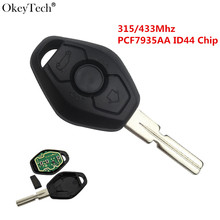 Okeytech 3 Buttons 315Mhz/433Mhz Remote Key For BMW 3 5 7 SERIES Z3 Z4 X3 X5 M5 325i E38 E39 E46 HU58 Blade PCF7935/ID44 Chip 2024 - buy cheap