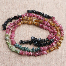 3-5x6-8mm cor misturada turmalina grânulos de forma livre natural microplaquetas de pedra para jóias que fazem contas 15 beads beads diy grânulos trinket 2024 - compre barato