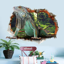 [Fundecor] 3D lizard fake window animal wall stickers for kids rooms nursery children bedroom home decoration art decals vinyl 2024 - buy cheap