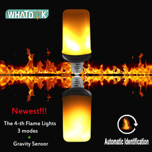 7W LED Flame Effect Fire Light E27 Bulbs Fireplace Lamp Flickering Emulation Atmosphere 3 modes+Gravity Sensor Lights Corn Lamp 2024 - buy cheap