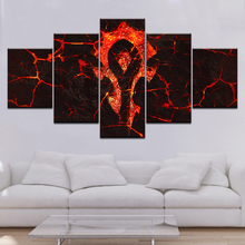 Hd impresso modular inferno fotos quadro de pintura em tela casa arte da parede 5 peças lava totem paisagem poster decoração do quarto 2024 - compre barato