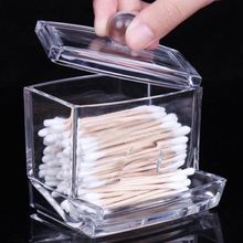 Acrylic Swab Makeup Organizer Storage Box Make Up Cotton Pad Holder Portable Container Cosmetics Organizer Storage Case 2024 - buy cheap