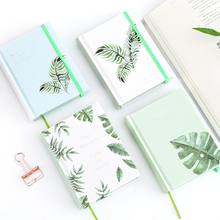 Bandagem criativa de folha verde para escritório, livro de mão simples coreano a5/a6 de capa dura notebook estudantes aprendizagem papelaria material de escritório 2024 - compre barato