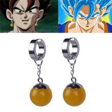 In Stock Super Dragon Cosplay Ball Z Black Son Goku Zamasu Vegetto Time Earring Ear Cos Stud Green&Yellow Earrings Gifts 2024 - buy cheap