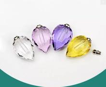 10/20/50/100/pcs Luxurious water drop vial pendants Glass Crystal perfume bottle name on rice necklace pendant necklace bottle 2024 - buy cheap