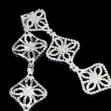 5Yards Crystal Glass Rhinestone Chain DIY Fashion Accessories Diamonds Crystals Banding 2024 - buy cheap