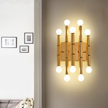 Luminária de parede minimalista de cobre, de led, para banheiro, simples e dourada, iluminação para parede 2024 - compre barato