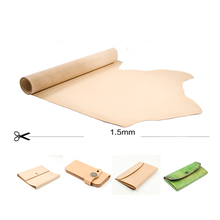 1.5mm leather good for making bags DIY material color plain easy for dye genuine leather 2024 - buy cheap