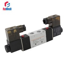 Válvula neumática solenoide 4V220-08 DC 12V, PT1/4, aleación de aluminio, 5 puertos, 2 posiciones 2024 - compra barato