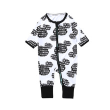 Kids Tales new born baby clothes o-neck cartoon one piece rompers with zipper baby FALL costume for 0-24M baby boy girl pajamas 2024 - buy cheap