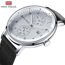 Top Brand Luxury Quartz Watch Men MINI FOCUS Mens Watches Calendar Bussiness Leather relogio masculino Waterproof reloj hombre 2024 - buy cheap