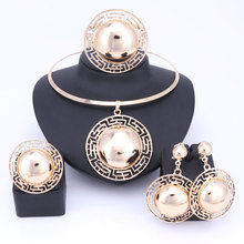 Wedding Bridal Jewelry Sets For Women Necklace Bracelet Earrings Rings Gold Color Dubai African Beads Statement Accessories 2024 - buy cheap