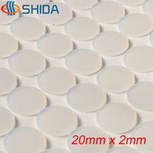 180 PCS 20*2mm Self Adhesive White Anti Slip Silicone Furniture Bumper Pads, Flat Rubber Feet Pads for Cabinet or Glass Table 2024 - buy cheap