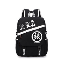 Mochila gintama gintoki anime, bolsa de viagem escolar fashion adolescentes canvans casual para laptop 2024 - compre barato