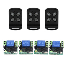 Home smart control system DC 12V 10A 1ch wireless remote control switch system 315/433mhz 3 Transmitter &4 receiver SKU: 5556 2024 - buy cheap