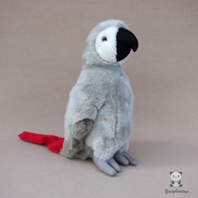 Boneco de pelúcia cinza, brinquedo infantil, presente de aniversário, animais de pelúcia de alta qualidade, boneco de papagaio 2024 - compre barato