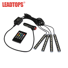 Leadtosp-1 conjunto de lâmpadas led para carro, parte inferior do carro, 12v, brilho, decoração interior, 4 em 1, luz azul, lâmpada do pé, universal bg 2024 - compre barato