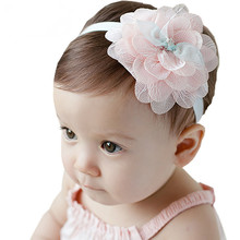 1PCS 2017 Children New Korean Girls Hair Accessories Baby Elastic Lace Flowers Headbands Newborn Infant Hair Bands Kids Headwear 2024 - купить недорого