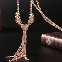 Fashion-Women-Jewelry-Long-Tassel-Sweater-Chain-Glass-Crystal-Beads-Necklace-29/"