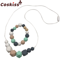 Baby Teething Necklace for Mom, Silicone Teething Necklace, BPA Free Bracelet 2024 - buy cheap