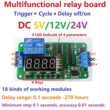 DC 5V 12V 24V Multifunction Delay Relay Time Switch Turn on/off PLC Module 2024 - buy cheap