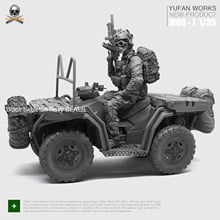 1/35 Resin Figure Soldier + Terrain Vehicle  + Terrain Car US Military Seal Commando Assembly Model Kit MOO-07 2024 - buy cheap