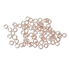 DoreenBeads-piezas de anillos de salto de latón abierto, nuevos, redondos, color oro rosa, 3mm( 1/8 pulgadas) de diámetro, 1000 Uds. 2024 - compra barato