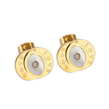 High Quality Earings Fashion Jewelry Gold-Color Filled Natural Shell Like Evil Eye Shape Stud Earrings for Women 2024 - buy cheap