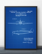 1934 Boeing Open Cockpit Pursuit Plane Patent Blueprint Wall Art Paint Decor Canvas Prints Canvas Poster Oil Paintings No Frame 2024 - buy cheap