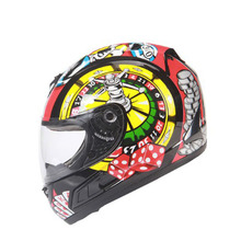 MALUSHUN-casco de motocicleta para mujer, Capacetes con estampado de póker, Material ABS, para Motocross 2024 - compra barato